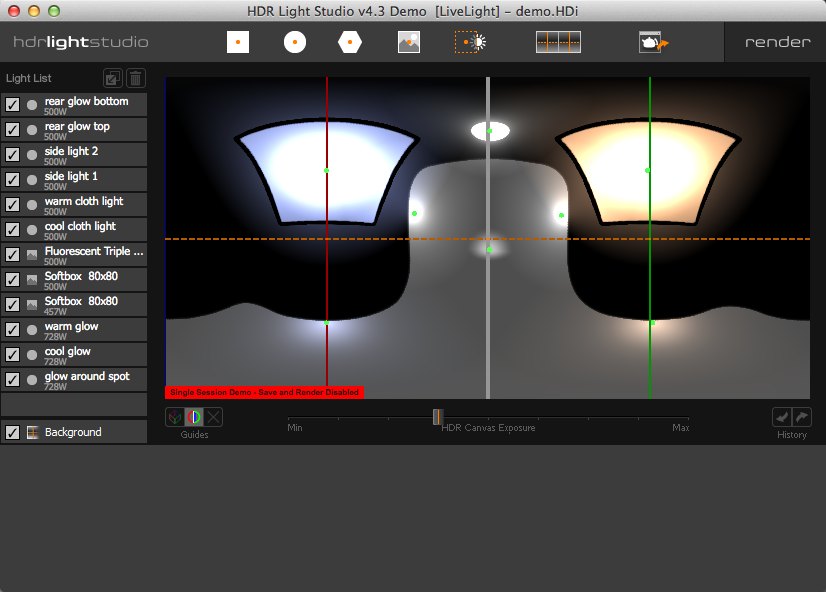 HDR Light Studio 4.2 : Main window