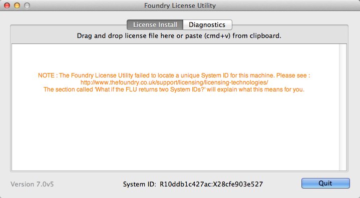 Foundry License Utility 7.0 : Main window