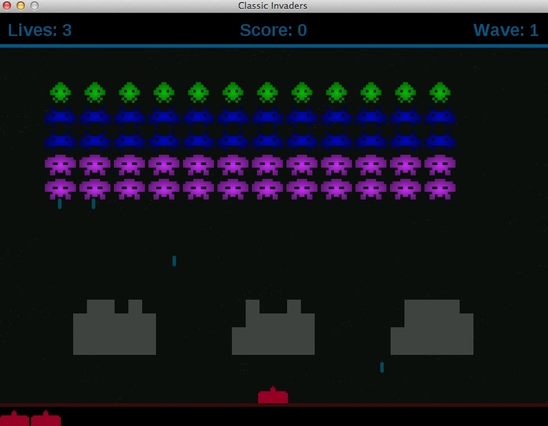 Classic Invaders 1.0 : Gameplay Window