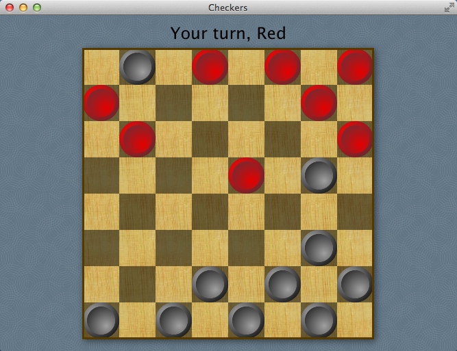 Checkers Board Game 1.0 : Game In Progress