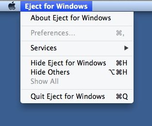 Eject for Windows 1.0 : Main Window