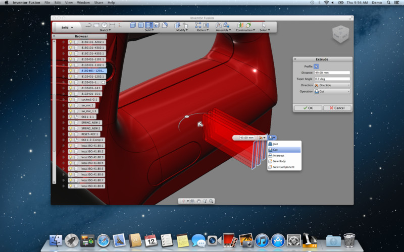 Autodesk Inventor Fusion 1.2 : Autodesk Inventor Fusion screenshot