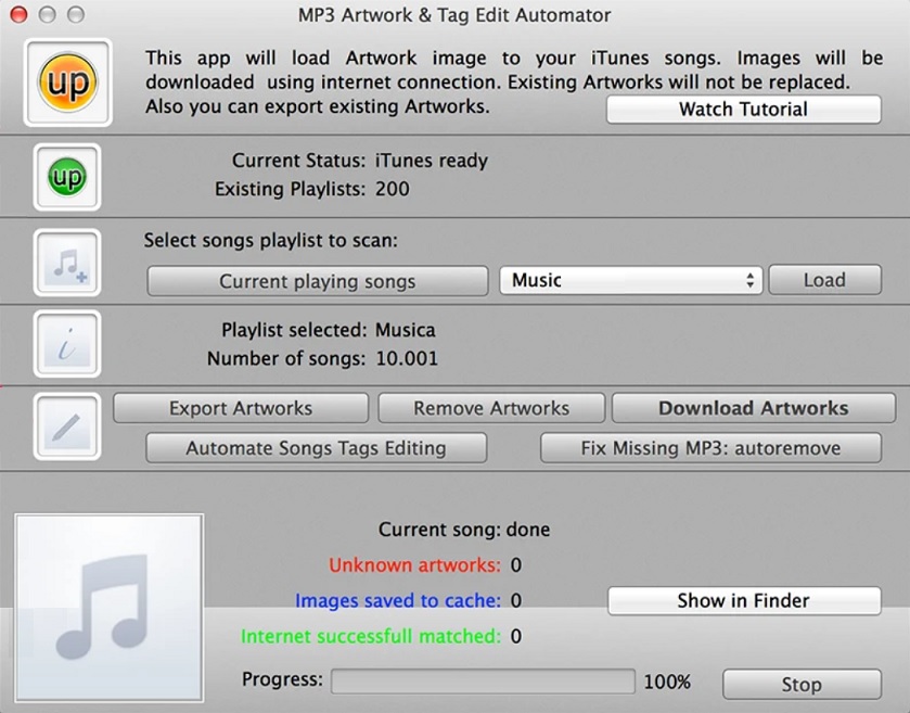MP3 Art & Tag 1.1 : Main Screen