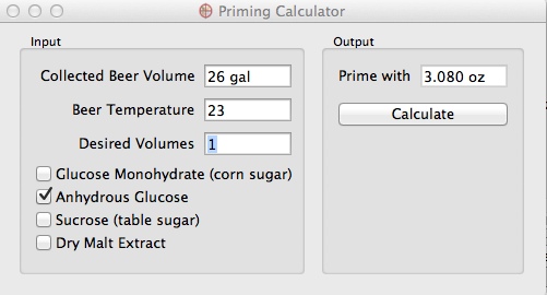 Brewtarget 2.0 : Priming Calculator