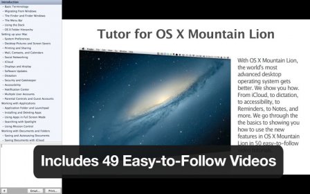 Tutor for OS X Mountain Lion screenshot