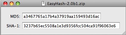EasyHash 2.0 : Main window