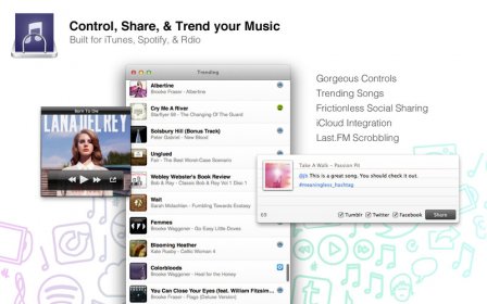 Audiozue for iTunes, Spotify, & Rdio screenshot