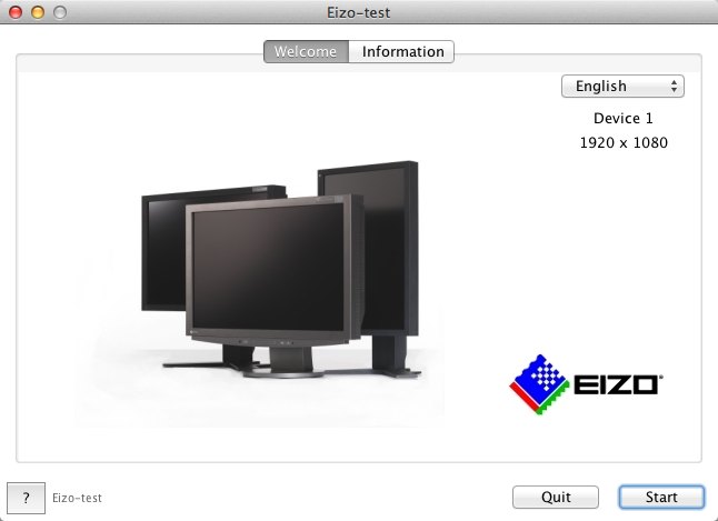 Eizo Monitortest 2.2 : Main Window