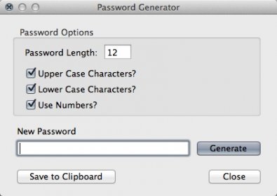 Password Generator Window
