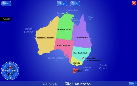 States and Territories of Australia screenshot