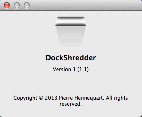 DockShredder 1.1 : About Window