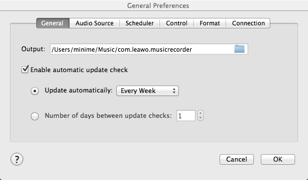 Music Recorder 1.1 : Program Preferences