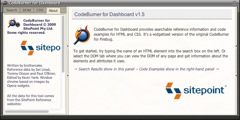 CodeBurner 1.5 : Main Window