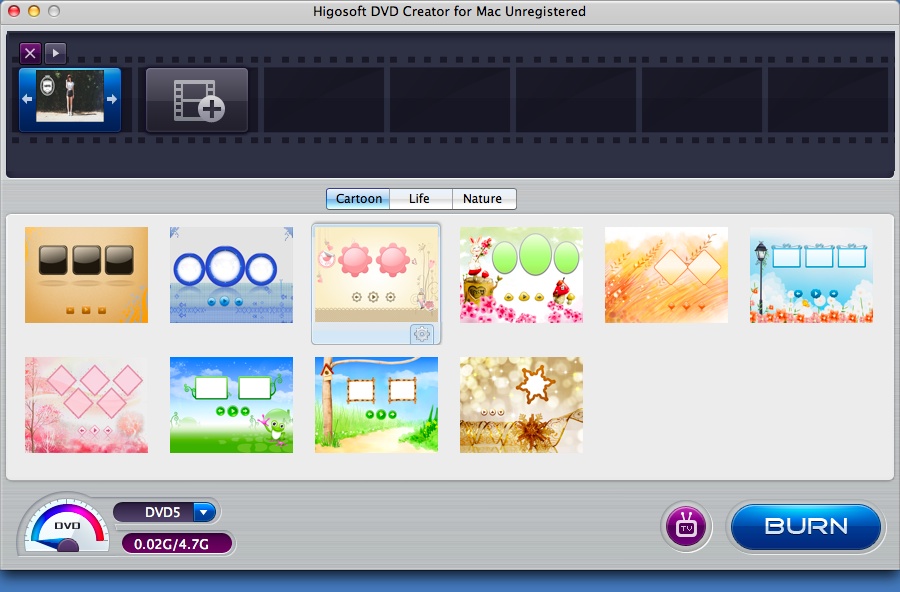 Higosoft DVD Creator for Mac 2.5 : Main Window