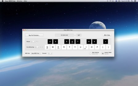 Easy MIDI Free – Turn your Mac keyboard into a MIDI Controller screenshot