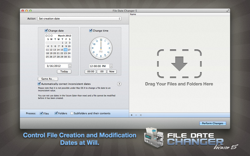 File Date Changer 5 5.1 : File Date Changer 5 screenshot