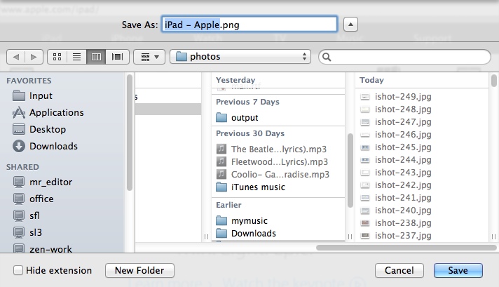 BrowseShot 1.0 : Selecting Destination Folder