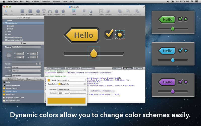 PaintCode 1.3 : PaintCode screenshot