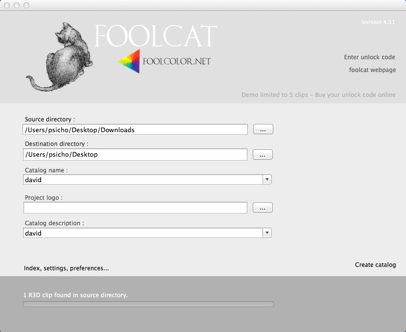 foolcat 4.1 : Main Window
