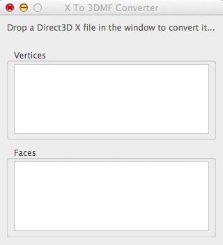 X To 3DMF Converter 5.1 : Main Window