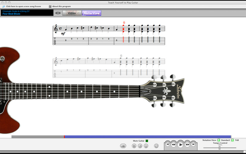 Teach Yourself To Play Guitar 4.0 : Teach Yourself To Play Guitar screenshot