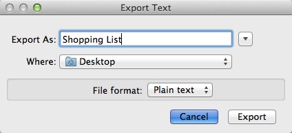 Pear Note 3.1 : Exporting Text From Note