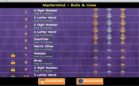 Mastermind - Cows and Bulls Free Word Game screenshot