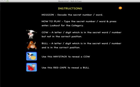 Mastermind - Cows and Bulls Free Word Game screenshot