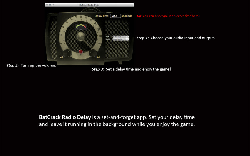BatCrack Radio Delay 1.0 : BatCrack Radio Delay screenshot