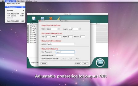 JPEG to PDF screenshot