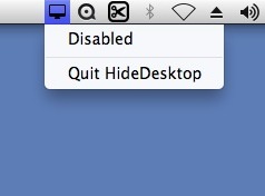 HideDesktop 1.0 : Main window