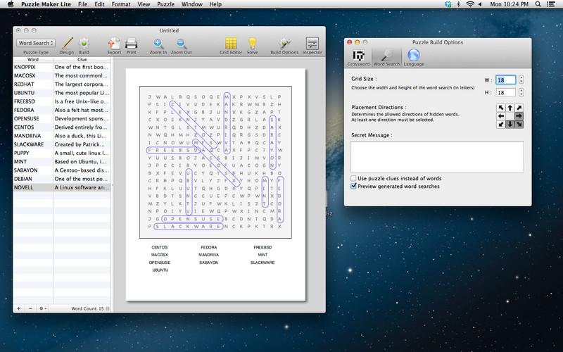 crossword creator software for mac free