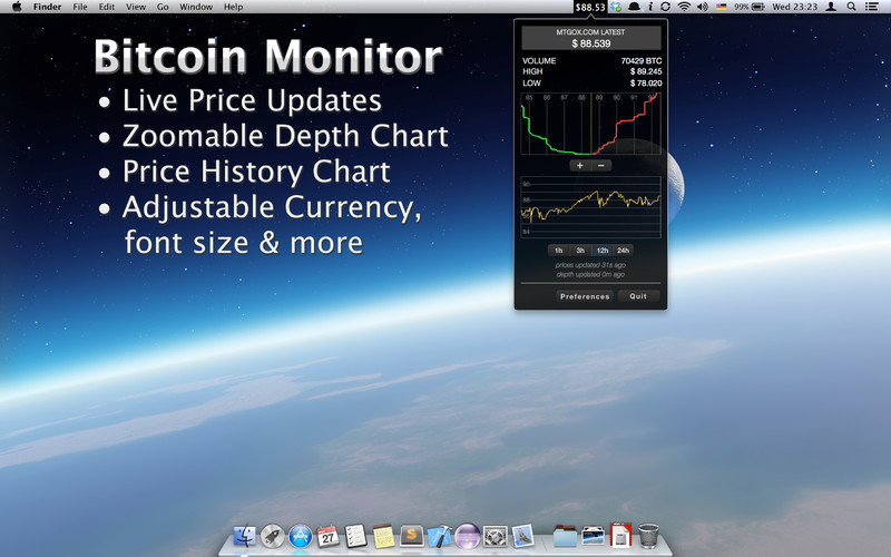 Bitcoin Monitor 1.2 : Bitcoin Monitor screenshot