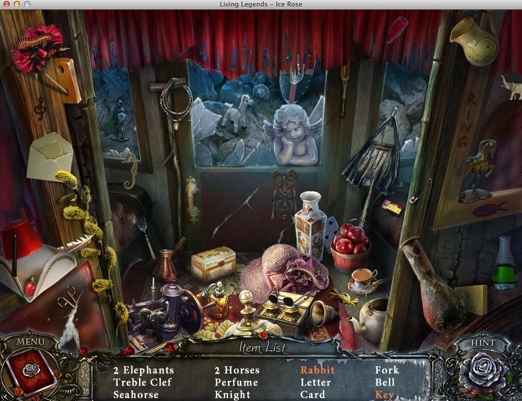 Living Legends: Ice Rose : Completing Hidden Object Mini-Game