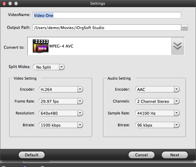 iOrgsoft Video Editor 4.0 : General Settings