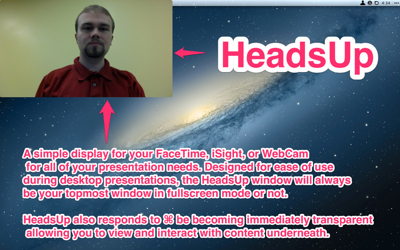 HeadsUp - Webcam Viewer 1.2 : HeadsUp - Webcam Viewer screenshot