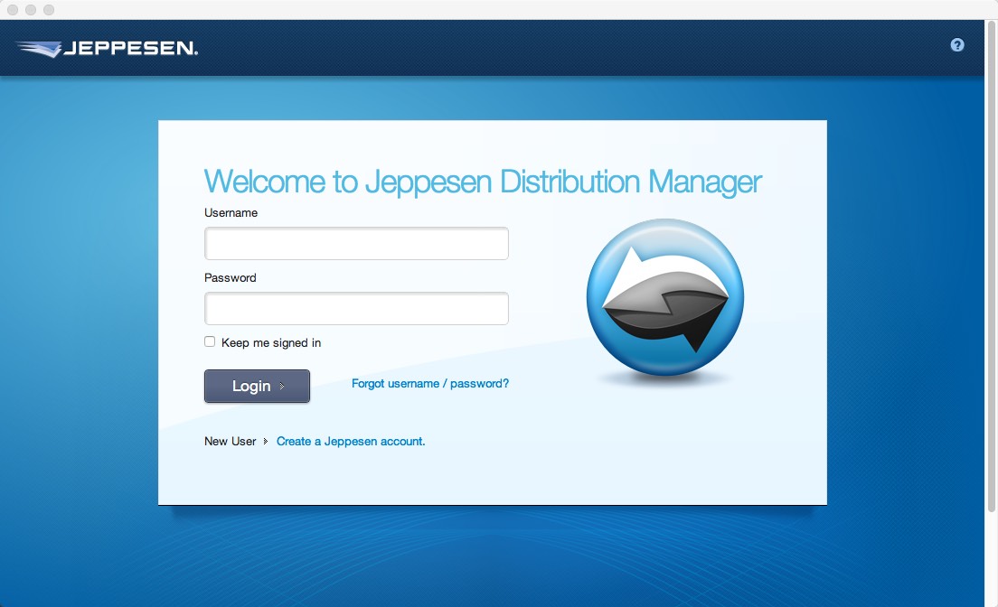 Jeppesen Distribution Manager 3.1 : Main window