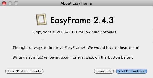 EasyFrame 2.4 : About