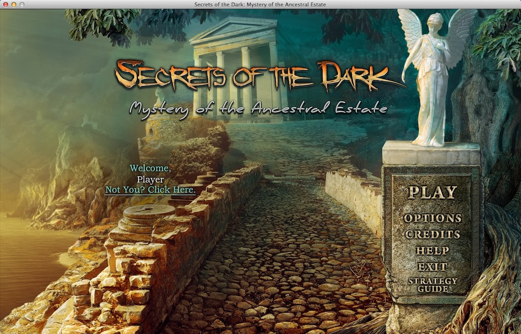 Secrets of the Dark: Mystery of the Ancestral Estate : Main Menu