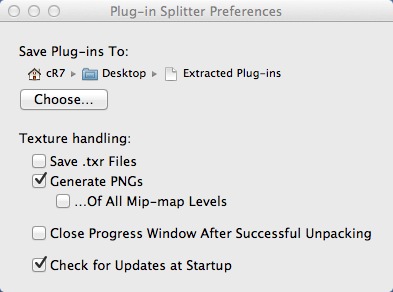 Plug-in Splitter for Redline 1.2 : Main window