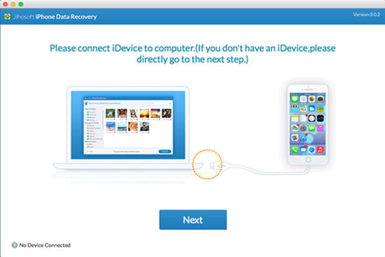 Jihosoft iPhone Data Recovery for Mac 3.0 : connect-idevice-to-mac