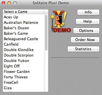 Solitaire Plus! 3.3 : Selecting Game Type