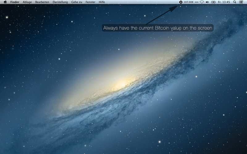 BitcoinTicker 1.0 : BitcoinTicker screenshot