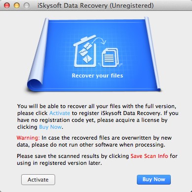 iSkysoft Data Recovery 2.2 : Program limitations