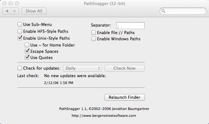 PathSnagger 2.1 : Main Window