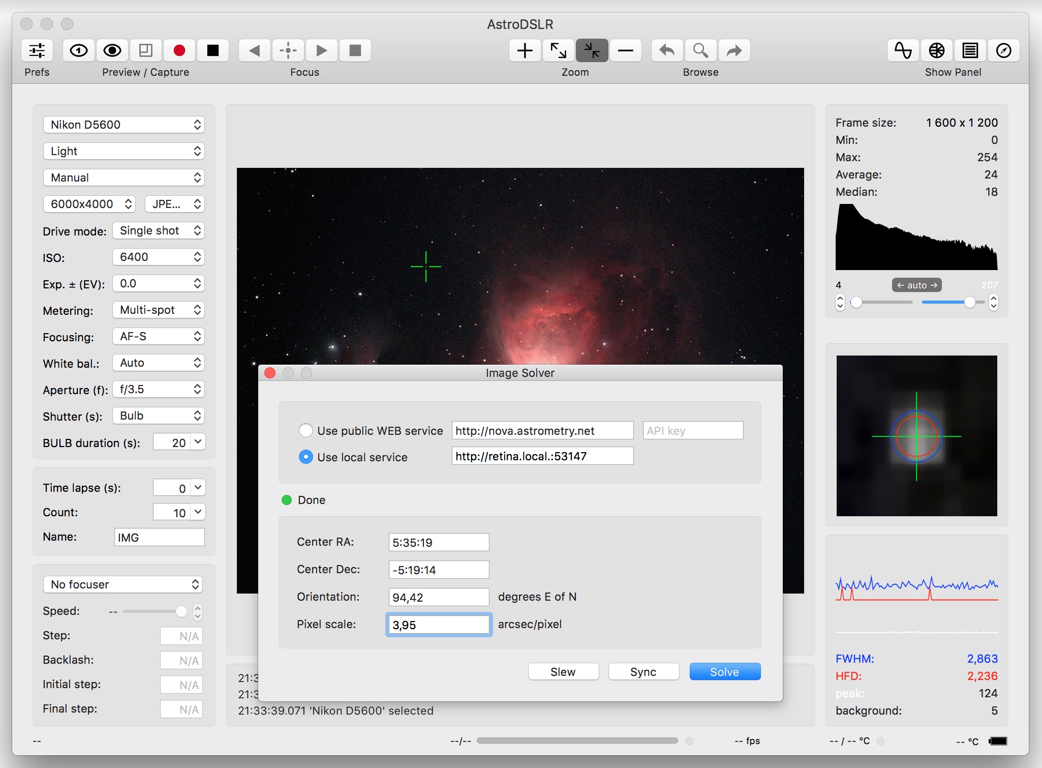 AstroDSLR 3.0 : Screenshot