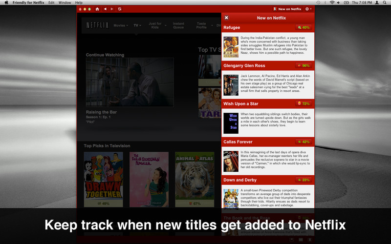 Friendly for Netflix 1.3 : Friendly for Netflix screenshot