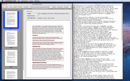 LEADTOOLS OCR screenshot