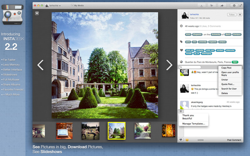 InstaDesk - The Best Instagram Desktop Client! : InstaDesk - The Best Instagram Desktop Client! screenshot