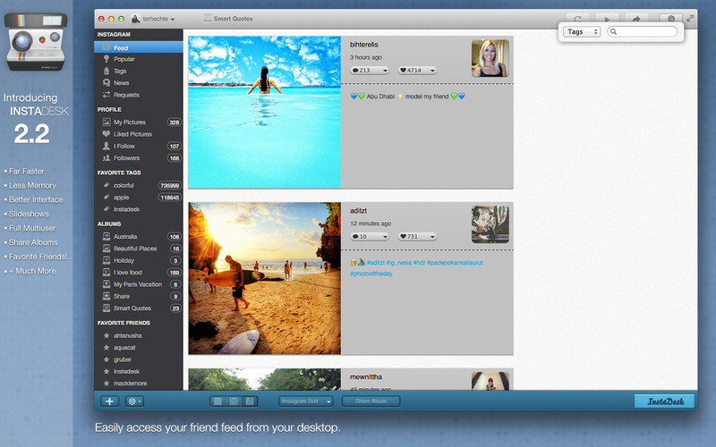 InstaDesk - The Best Instagram Desktop Client! : InstaDesk - The Best Instagram Desktop Client! screenshot